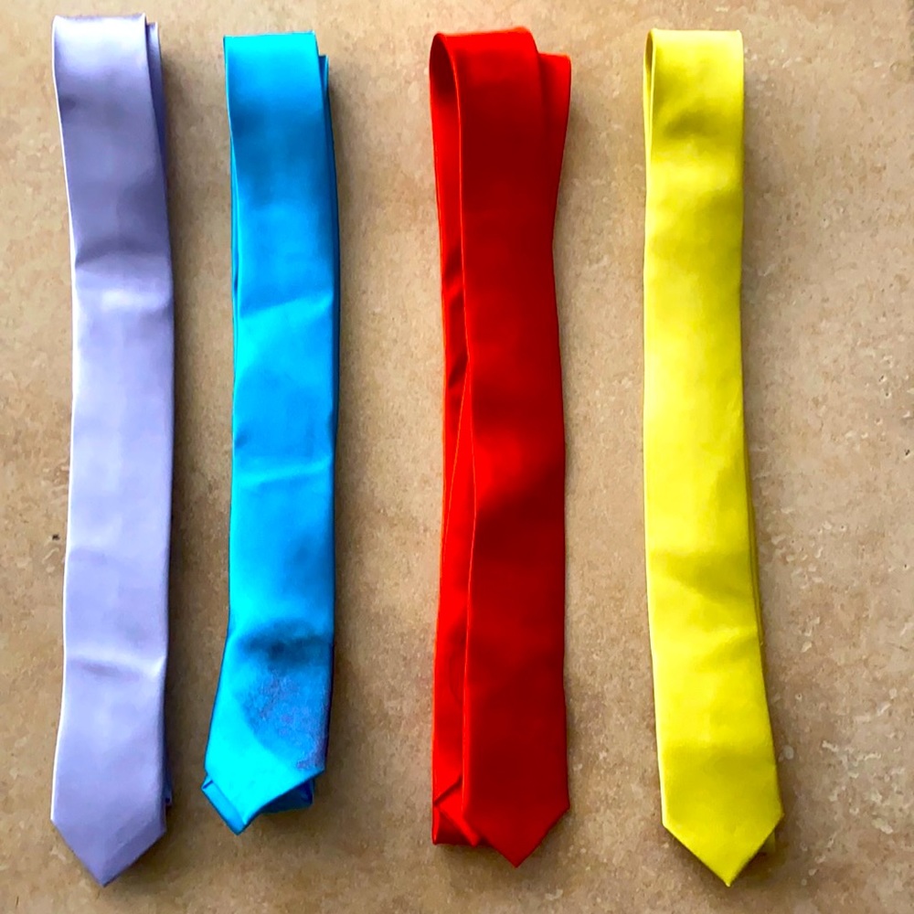 Lot of 4 Dan Smith Skinny men's ties